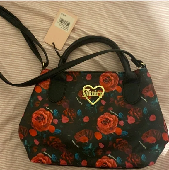 Juicy Couture Black Floral Tote - Picture 4 of 6